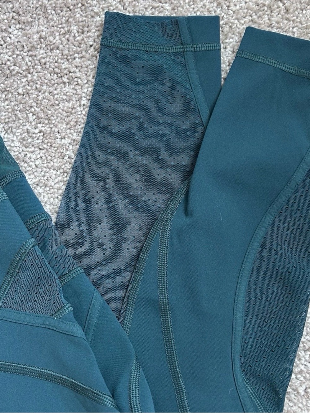 Women’s Lululemon Wunder Under High-Rise Tight Mesh 28" Royal Emerald Size 2 - Picture 14 of 15
